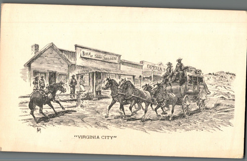 Postcard stae coach - postcard, of