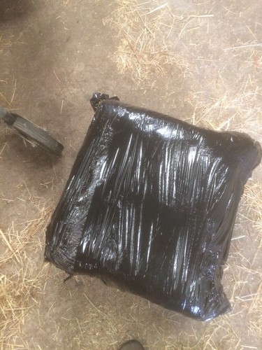 Half small bale hay - half,