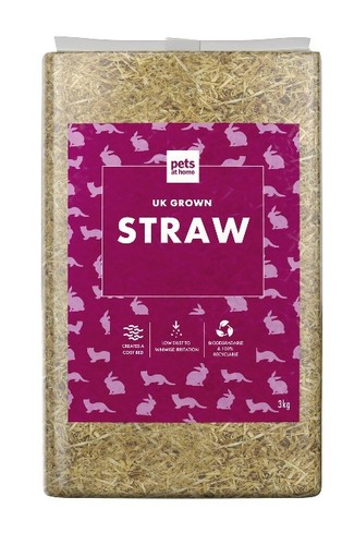 Pets home 3kg - bale, straw